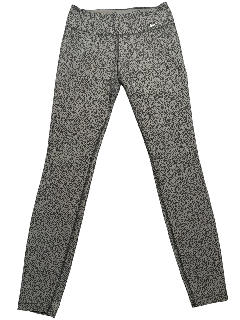 Nike Medium Dri-Fit Leggings Women's Gray Black Animal Print High Rise Running